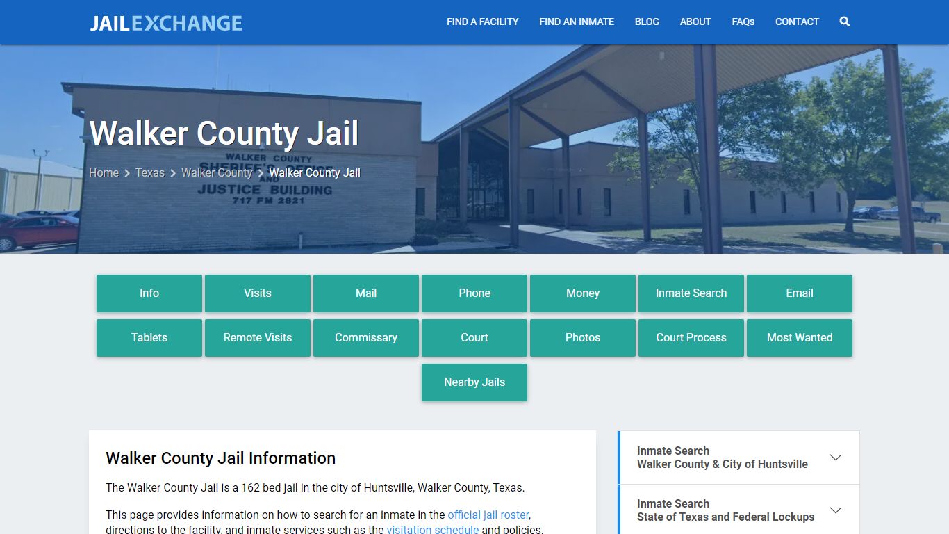 Walker County Jail, TX Inmate Search, Information